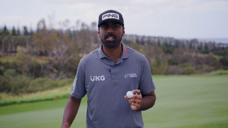 Sahith Theegala's Titleist Pro V1 helps control flight, spin